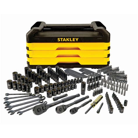 stanley 203 pc mechanics tool set with metal storage box|Amazon.com: Stanley Tool Sets For Mechanics.